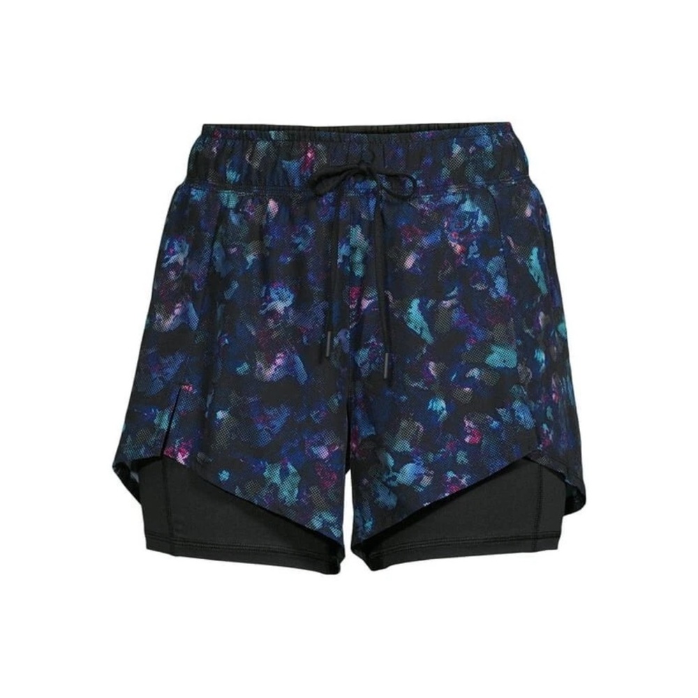 Avia Womens Running Shorts Built In Liner Drawstring Athletic XL Colorful